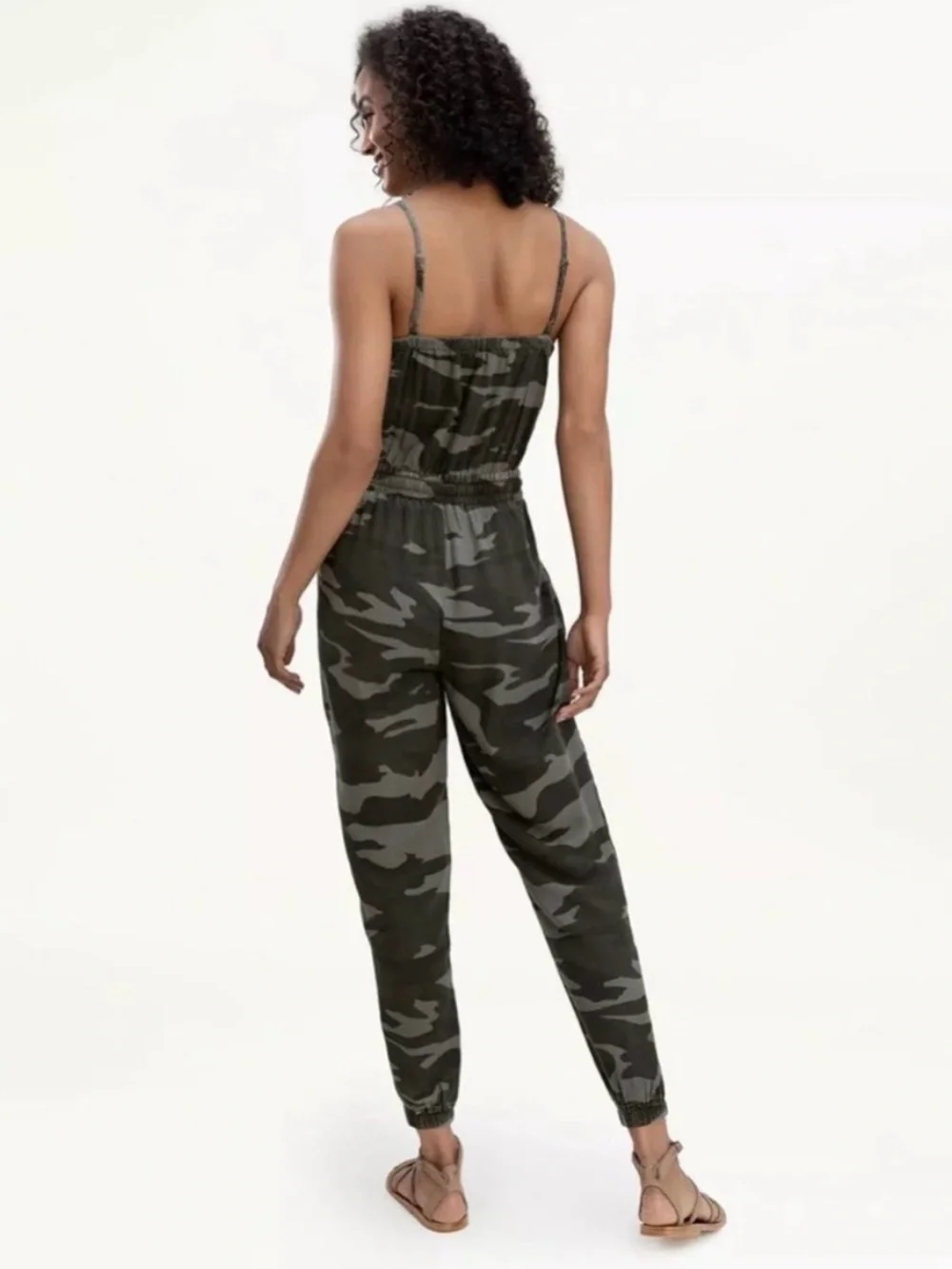 Splendid Camo Print Utility Jumpsuit - Picture 2 of 4